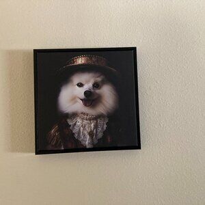 Pomeranian Dog  Canvas Print Pet Wall Art Animal Picture Gift FRAMED NEW 12"X12"